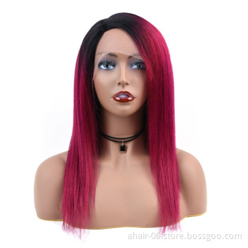 wholesale good price short unprocessed hair brazilian weave 1b 118 color human hair wig